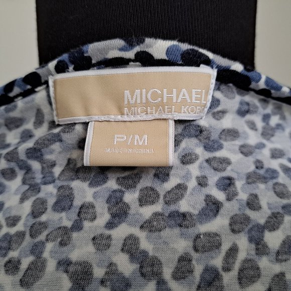 Michael Kors Print Top Long Sleeve Cowl Neck Size P/M Great Condition - Picture 7 of 7